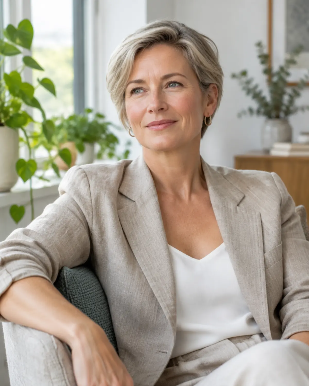 Porträt einer Business-Coachin in einem hellen Raum