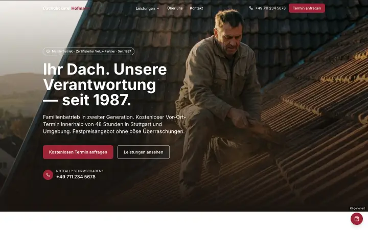 Beispielseite Dachdecker